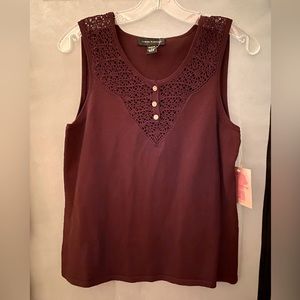 NWT Cable and Gauge Sleeveless Top, Size M
